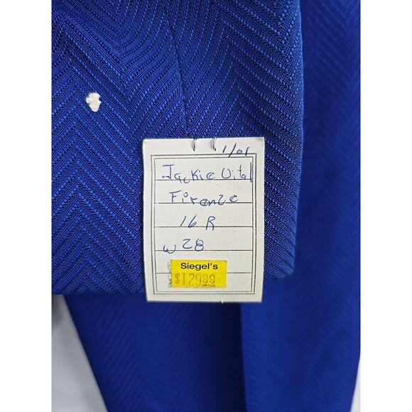 J. Vital Boys 2 PC Formal Dress Suit Royal Blue 16R x W28 - NWT - Picture 3 of 8